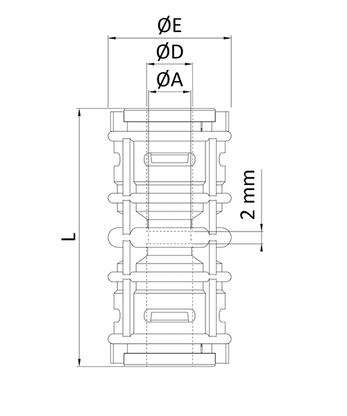 Disegno Tecnico EFXUCEVOLUTION Union Connector