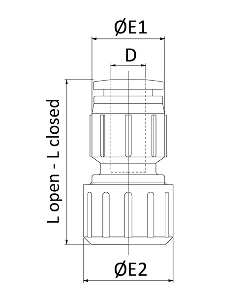 Disegno Tecnico FXGB1PGas Block Terminale