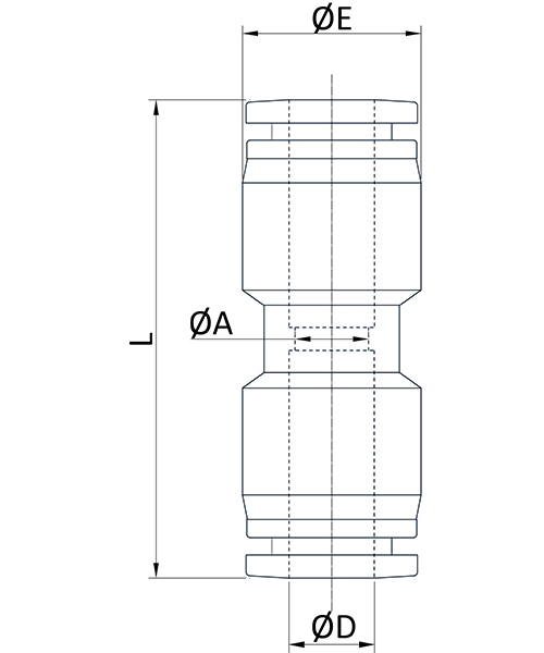 Disegno Tecnico FXUCUnion Connector